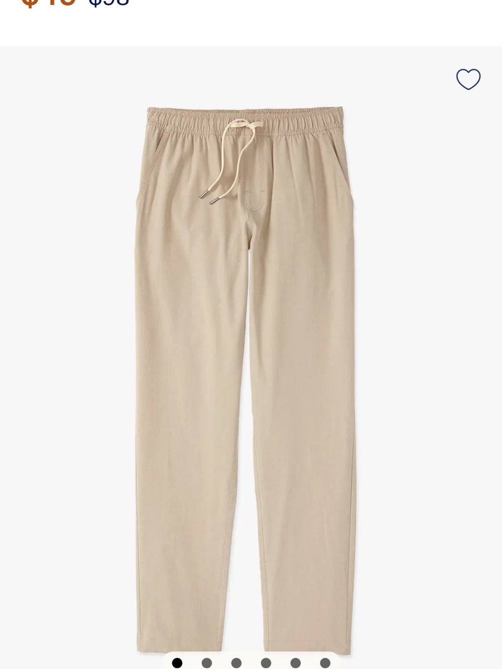 Fair Harbor Beige Drawstring Chinos
